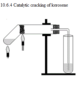 See diagram 10.6.4: Catalytic cracking of kerosene.