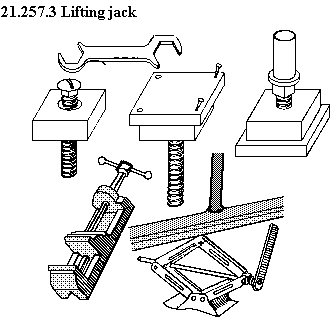 See diagram 21.257.3: Lifting jack