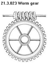 See diagram 21.3.023: Worm gear 2.