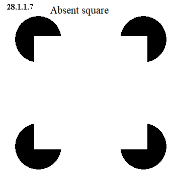 See diagram 28.1.1.7: Absent square illusion.