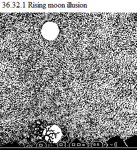 See diagram 36.32.1: Rising Moon illusion.