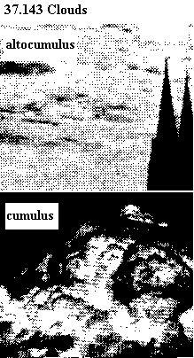See diagram 37.143: Clouds, altocumulus, cumulus