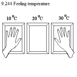 See diagram 9.244: Feeling temperature