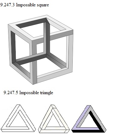 See diagram 9.247.5: Impossible triangle, Penrose triangle