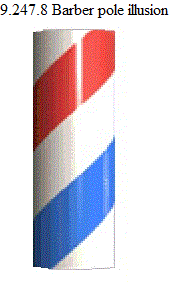 See diagram 9.247.8: Barberpole illusion.