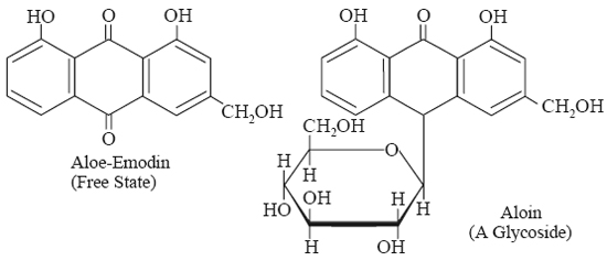 See diagram Aloe-emodin: Aloe-emodin