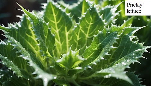 See diagram: Prickly lettuce